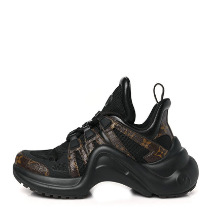 Louis Vuitton Calfskin Patent Monogram LV Archlight Sneakers Black 1 of 7