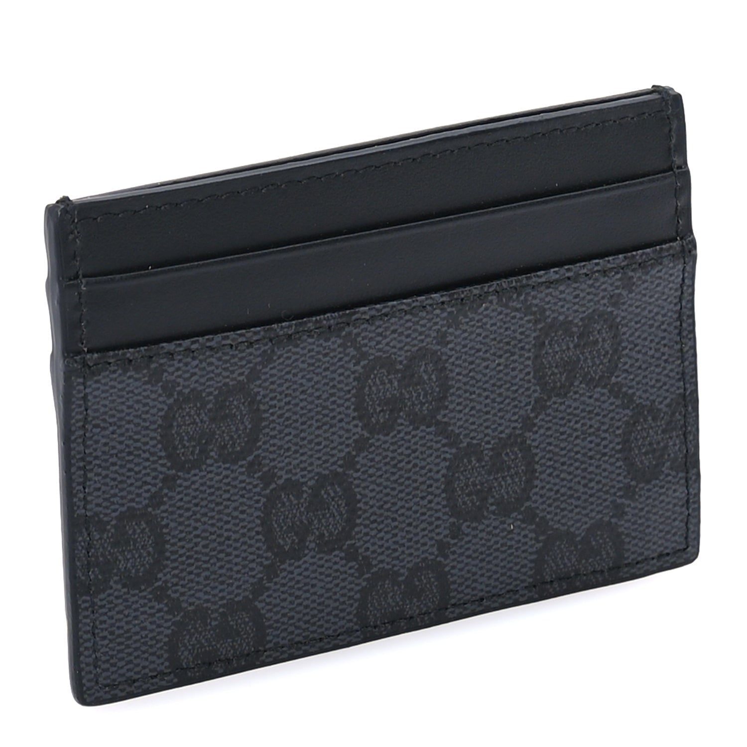 Gucci GG Supreme Monogram Card Holder  Grey Black 4 of 7