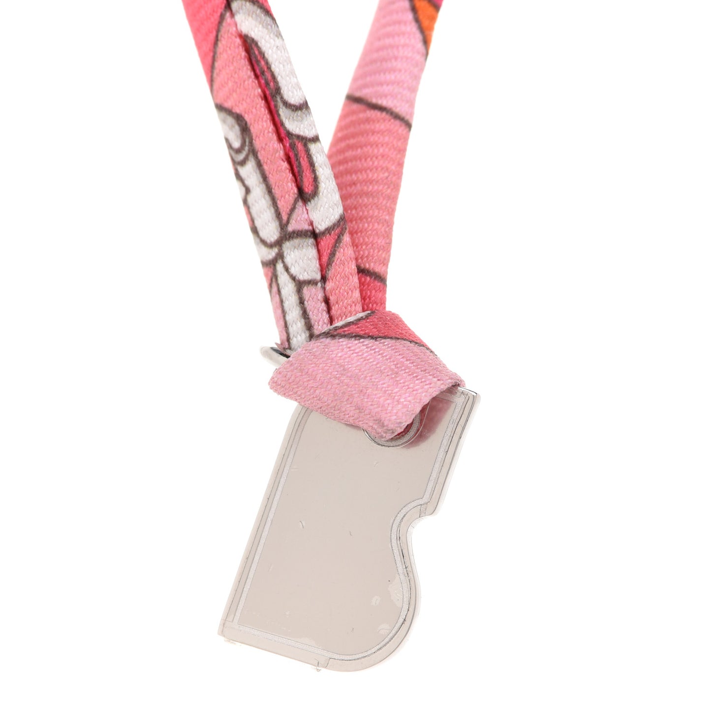 Palladium Silk Horse Cover Pendant Necklace Multicolor
