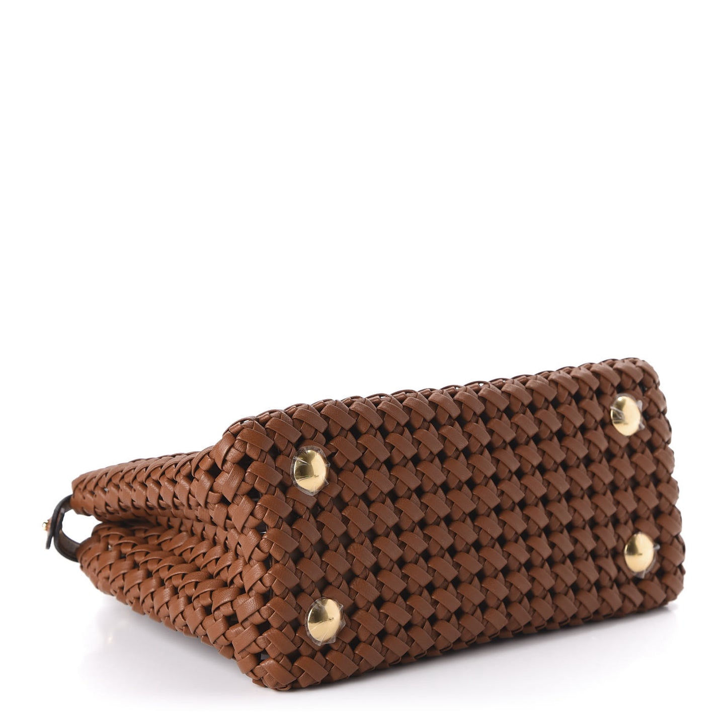Nappa Mini Interlace Peekaboo Iconic Satchel Brown