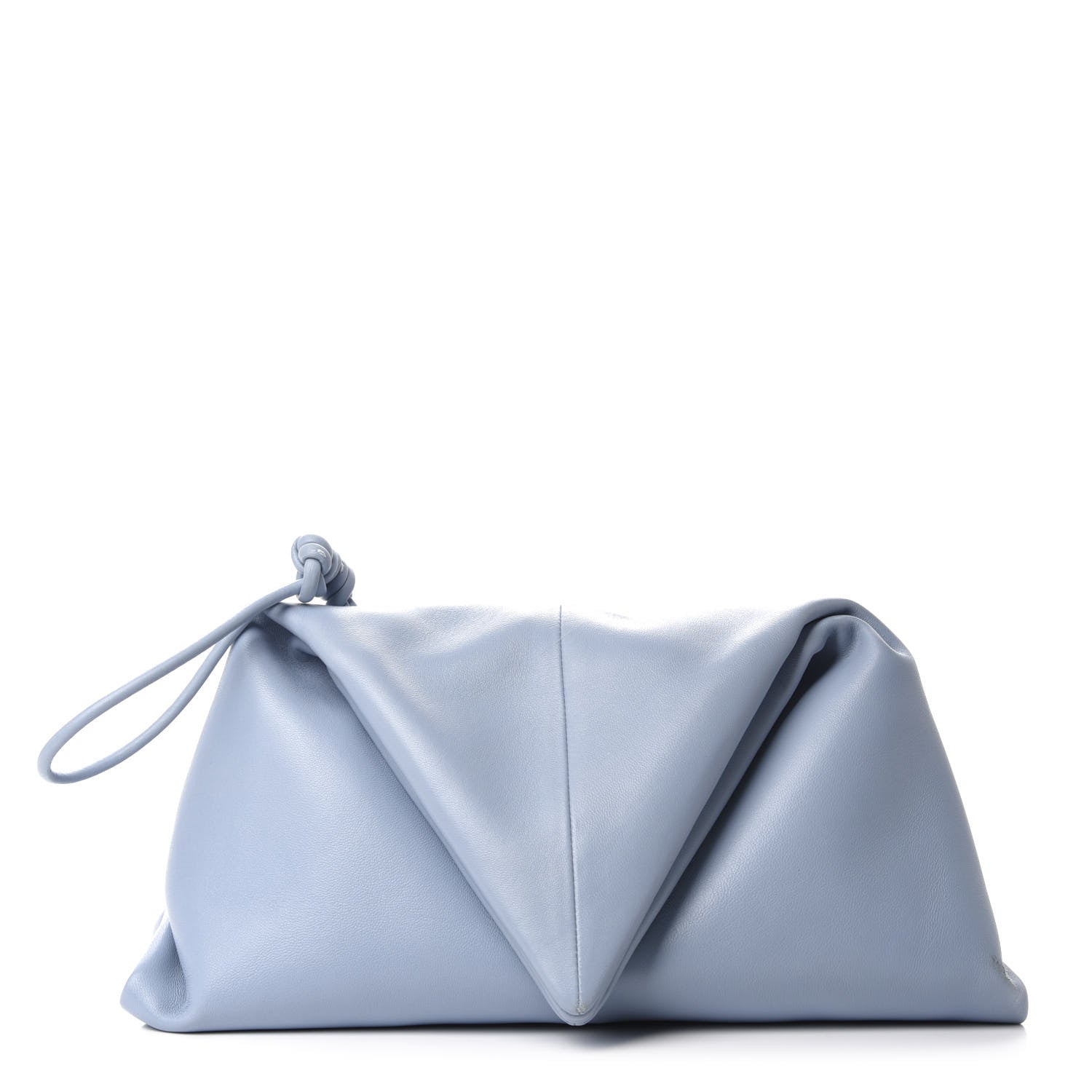 Bottega Veneta Lambskin BV Trine Clutch Ice 1 of 10