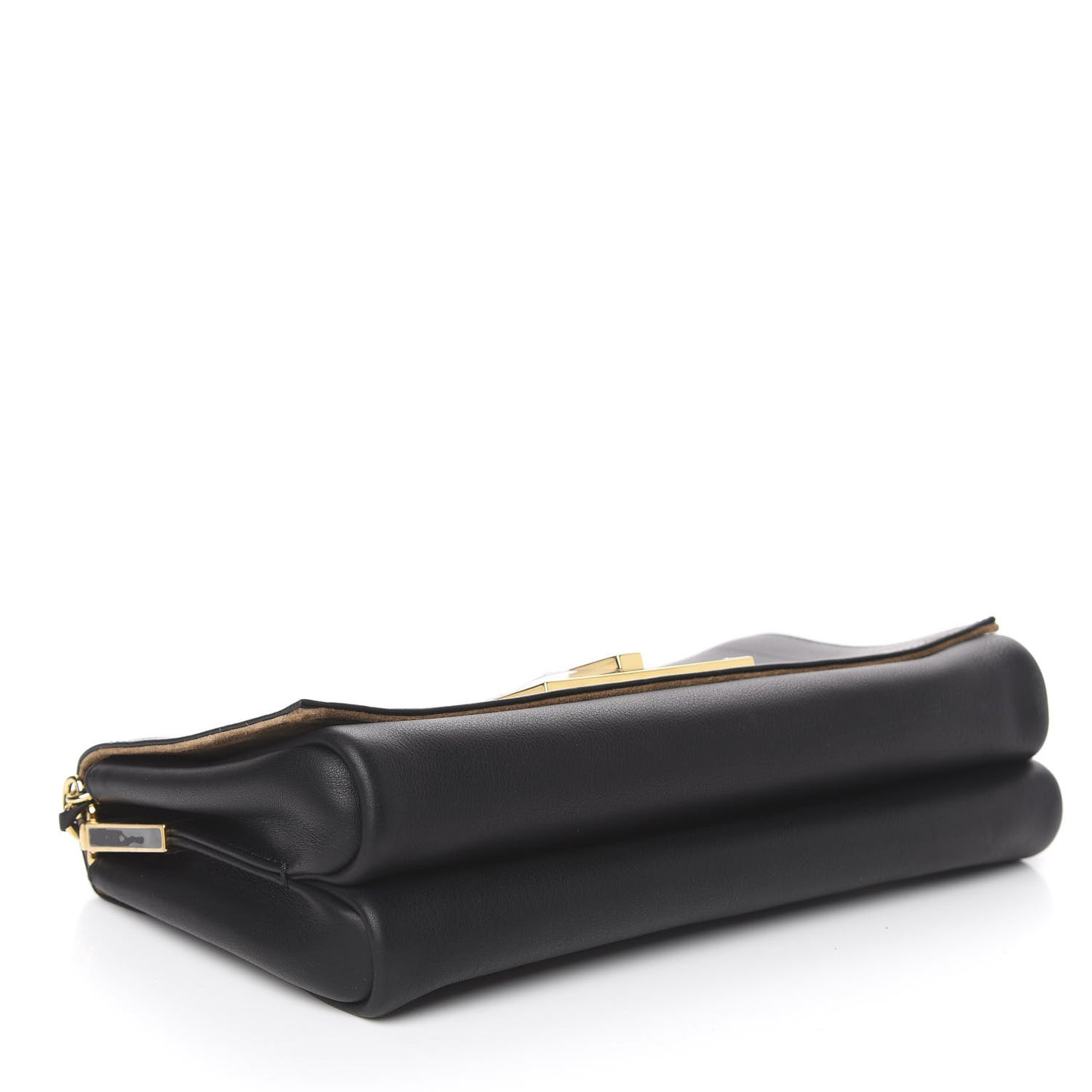 Calfskin Paris Pequin Small Shoulder Bag Black