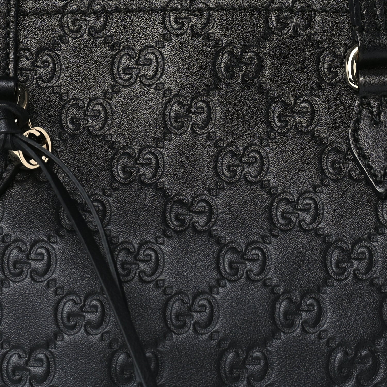 Gucci Guccissima Small Bree Zippered Tote Black 6 of 8