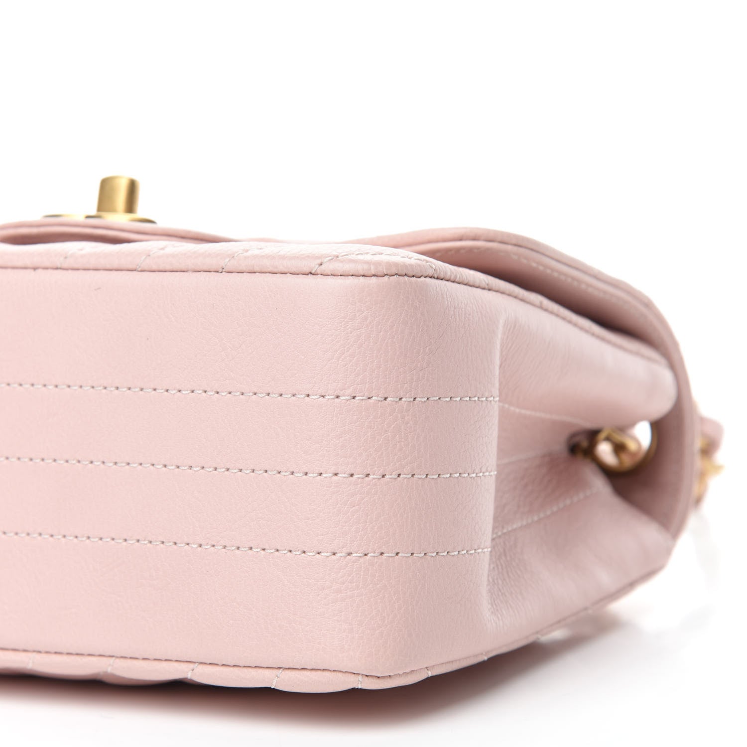 Chanel Caviar Chevron Quilted Mini Square Flap Light Pink 7 of 11