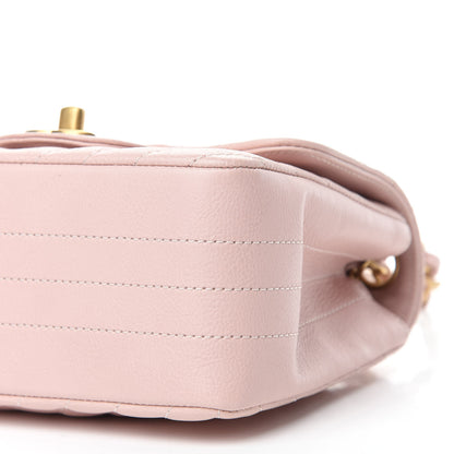 Chanel Caviar Chevron Quilted Mini Square Flap Light Pink 7 of 11