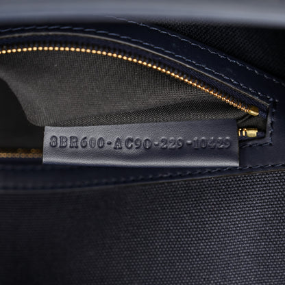 Fendi Canvas Vitello King Bi-Color Strap FF Embroidered Baguette Midnight 7 of 11