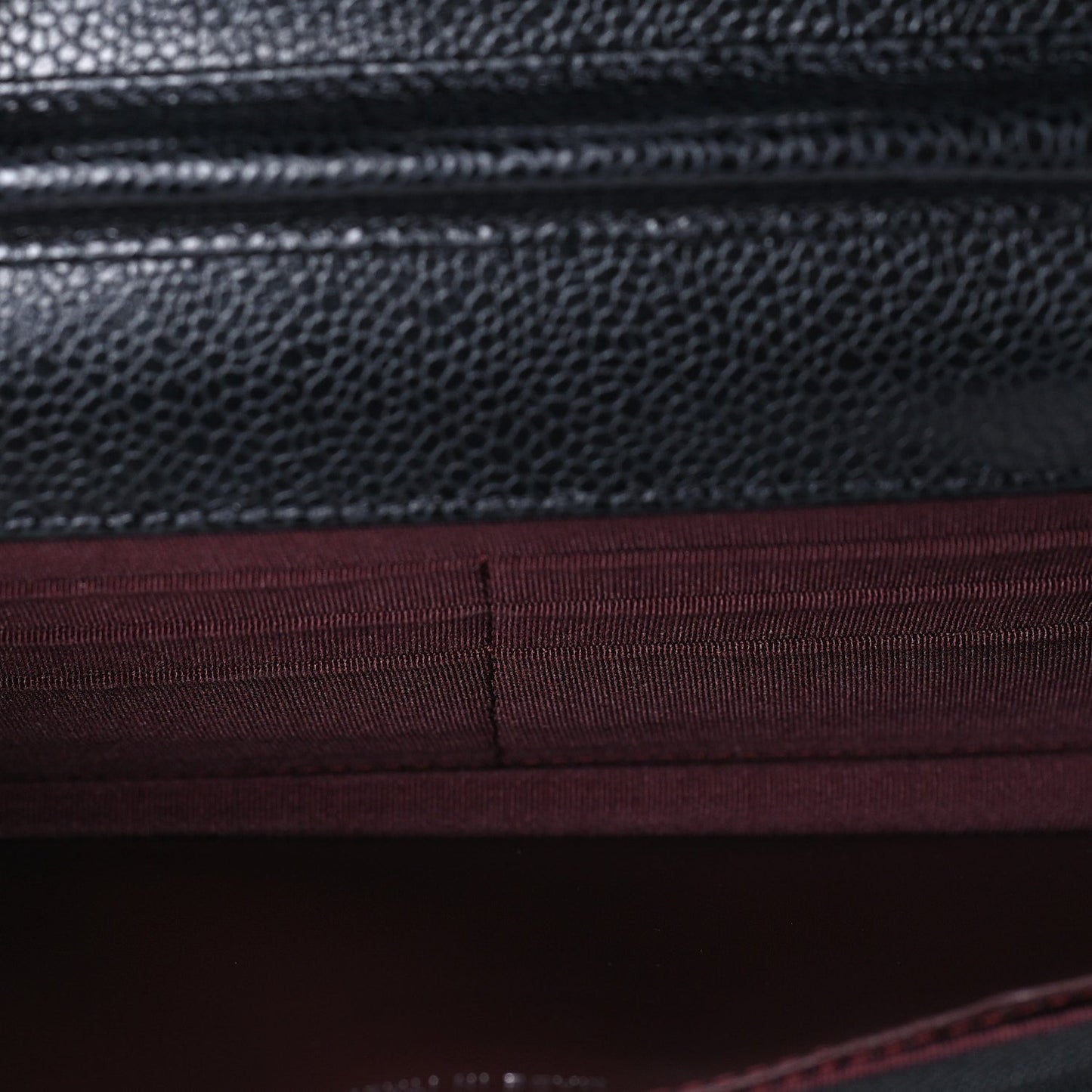 Caviar Quilted Wallet on Chain WOC  Black