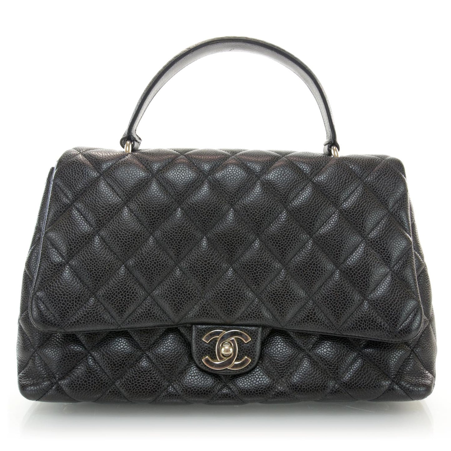 Caviar Kelly Jumbo Flap Bag Black