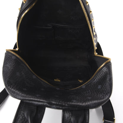 MCM Visetos Studded Medium Stark M Logo Collection Backpack Black 4 of 8