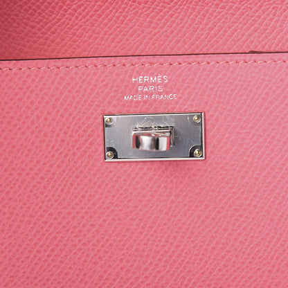 Hermes Epsom Kelly Pocket Compact Wallet Rose Azalee 4 of 7
