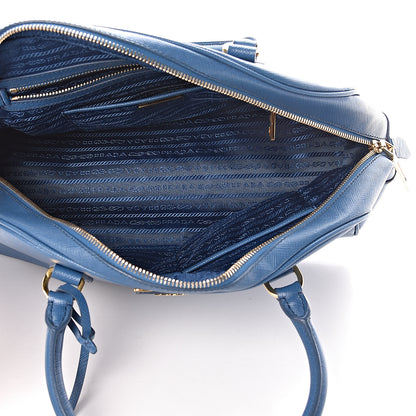 Prada Saffiano Lux Bowling Bag Cobalto 5 of 17