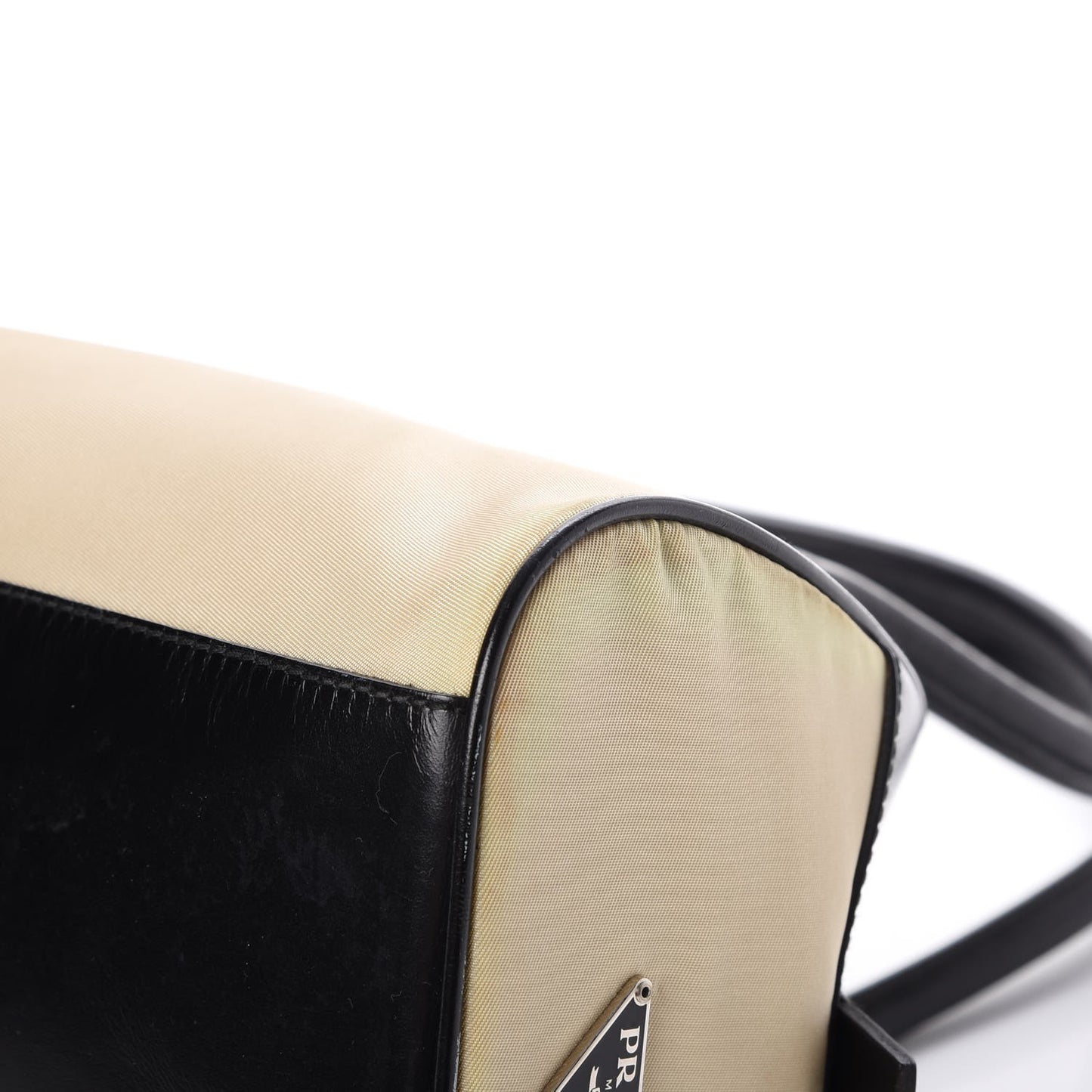 Tessuto Nylon Vitello Small Bowling Bag Black