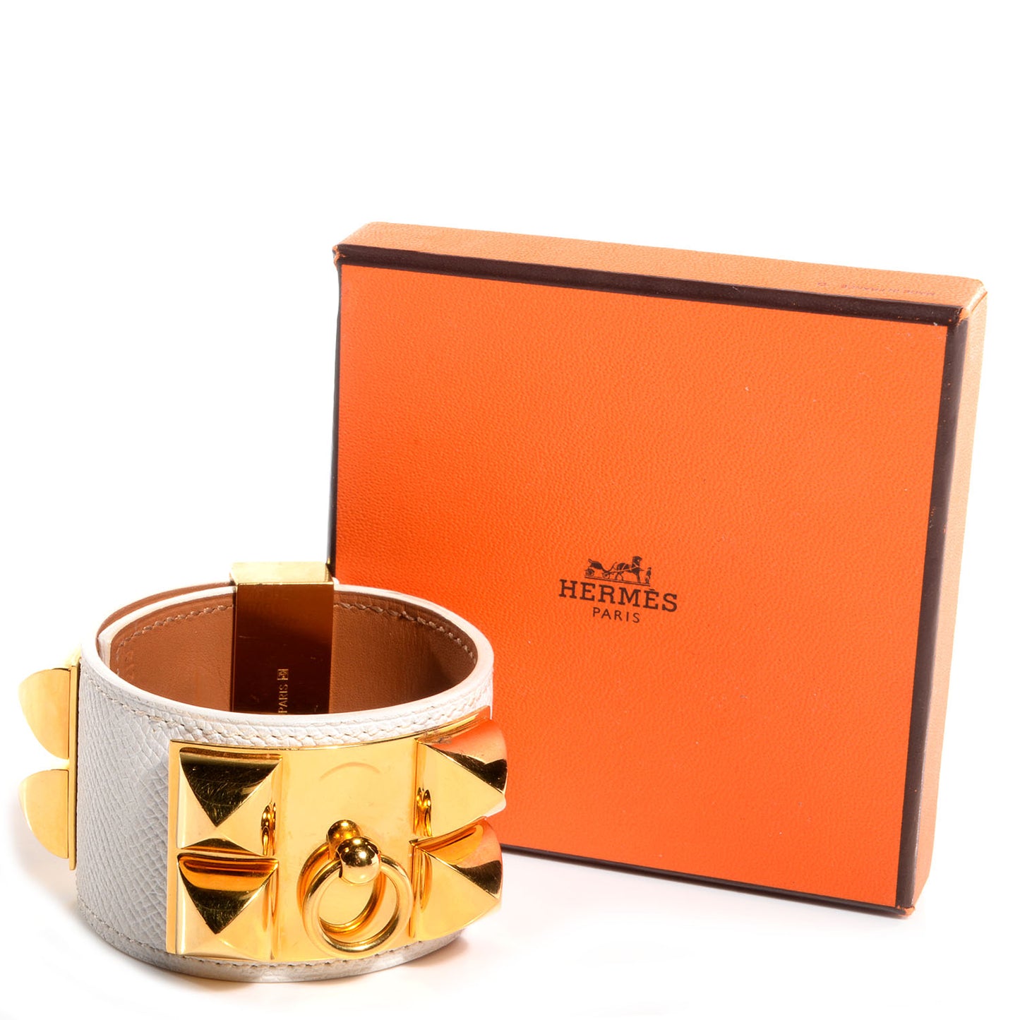 Epsom Collier de Chien CDC Bracelet White