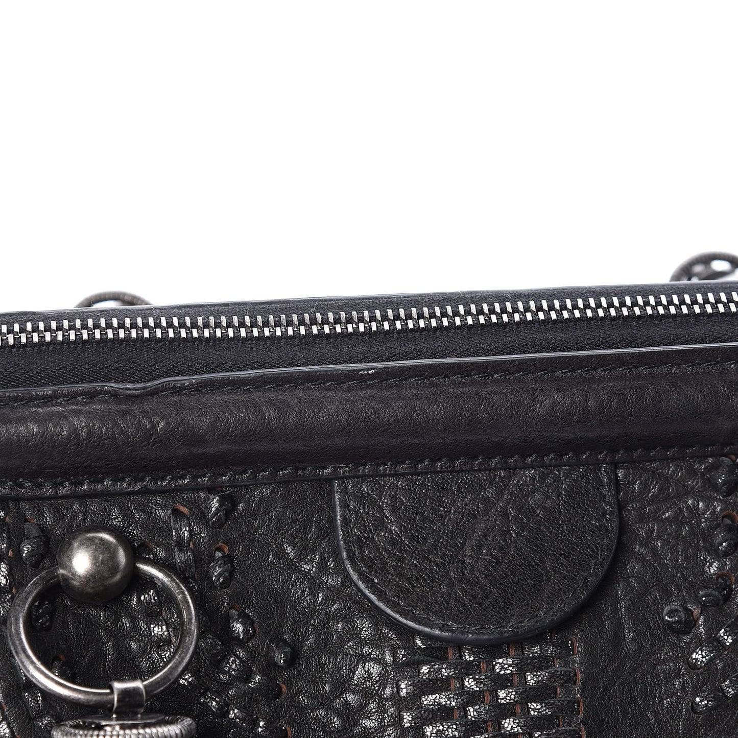 Lambskin Plisse Pleated Frame Satchel Black