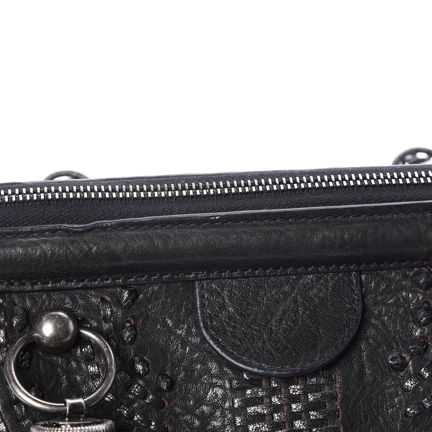 Christian Dior Lambskin Plisse Pleated Frame Satchel Black 11 of 16