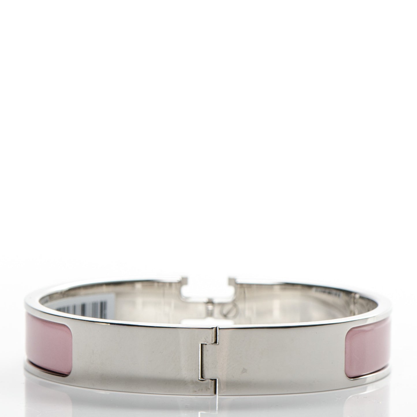 Enamel Narrow Clic Clac H Bracelet GM Rose Nacarat