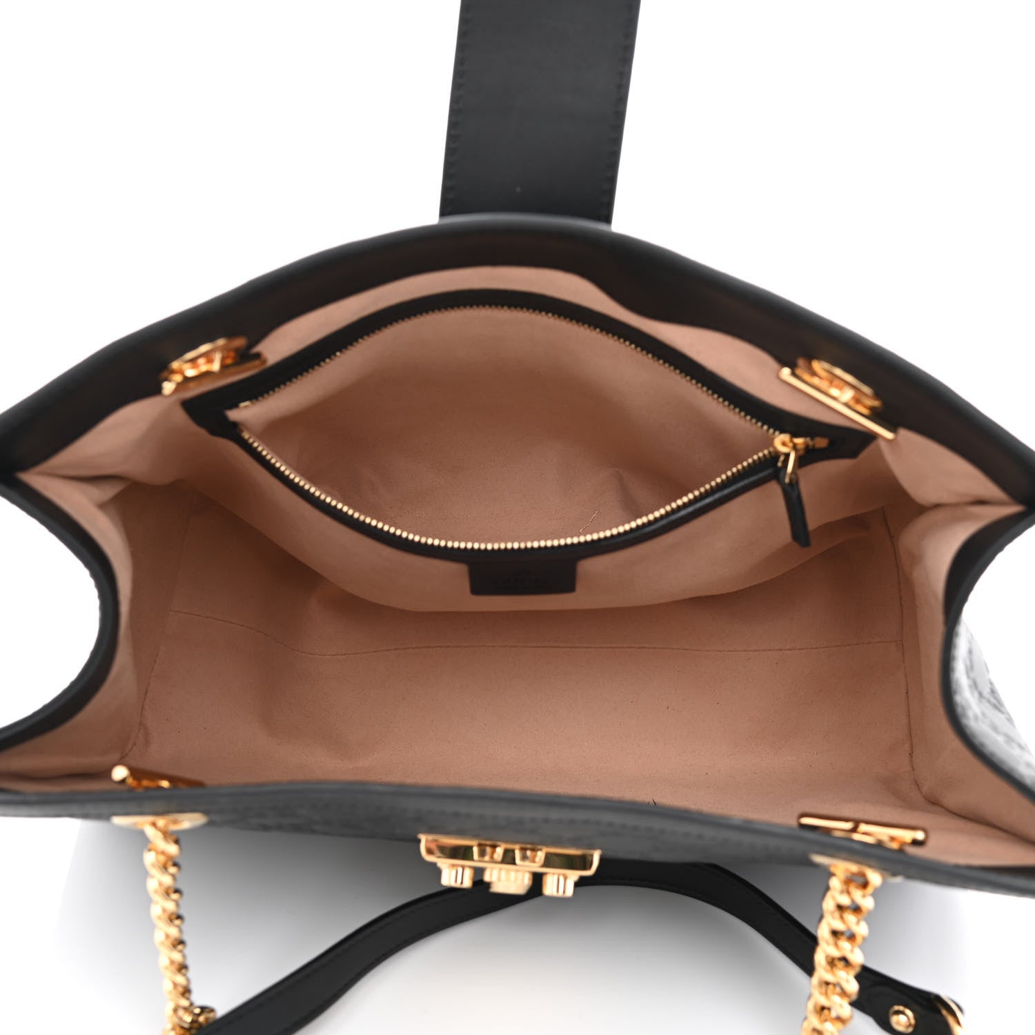 Gucci Guccissima Medium Padlock Tote Black 5 of 11