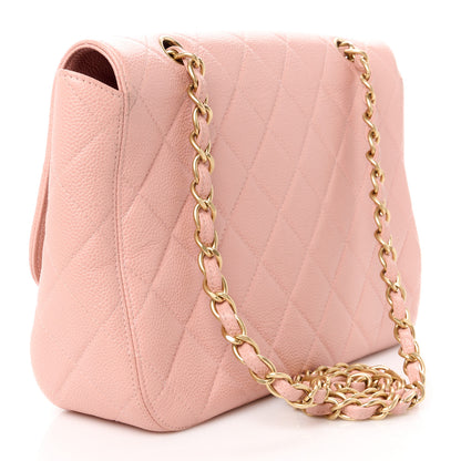 Chanel Caviar Quilted XL Jumbo Single Flap Light Pink 3 of 13