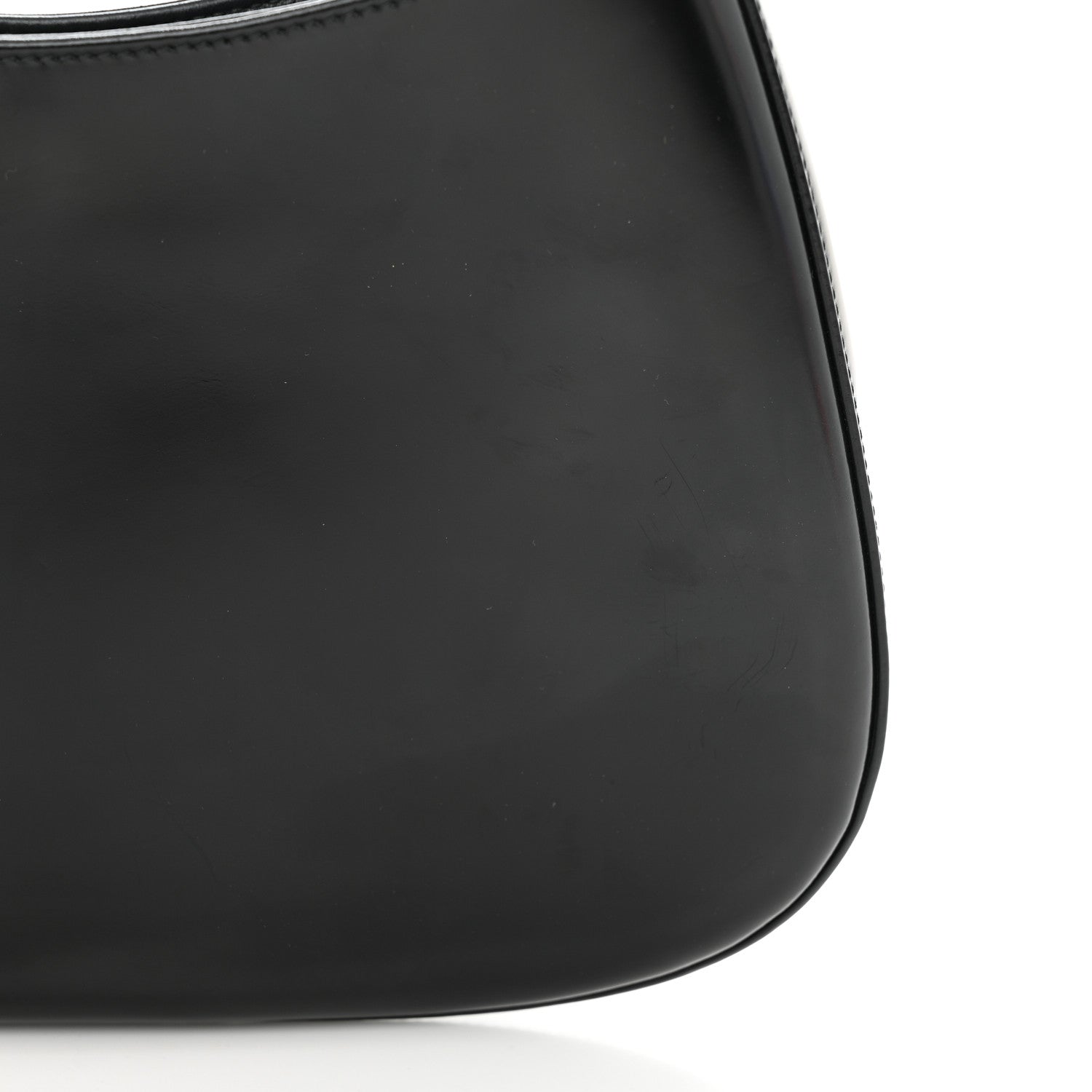 Prada Spazzolato Cleo Shoulder Bag Black 10 of 10