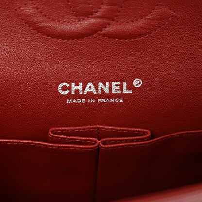 Chanel Caviar Quilted Medium Double Flap Dark Red 6 of 10