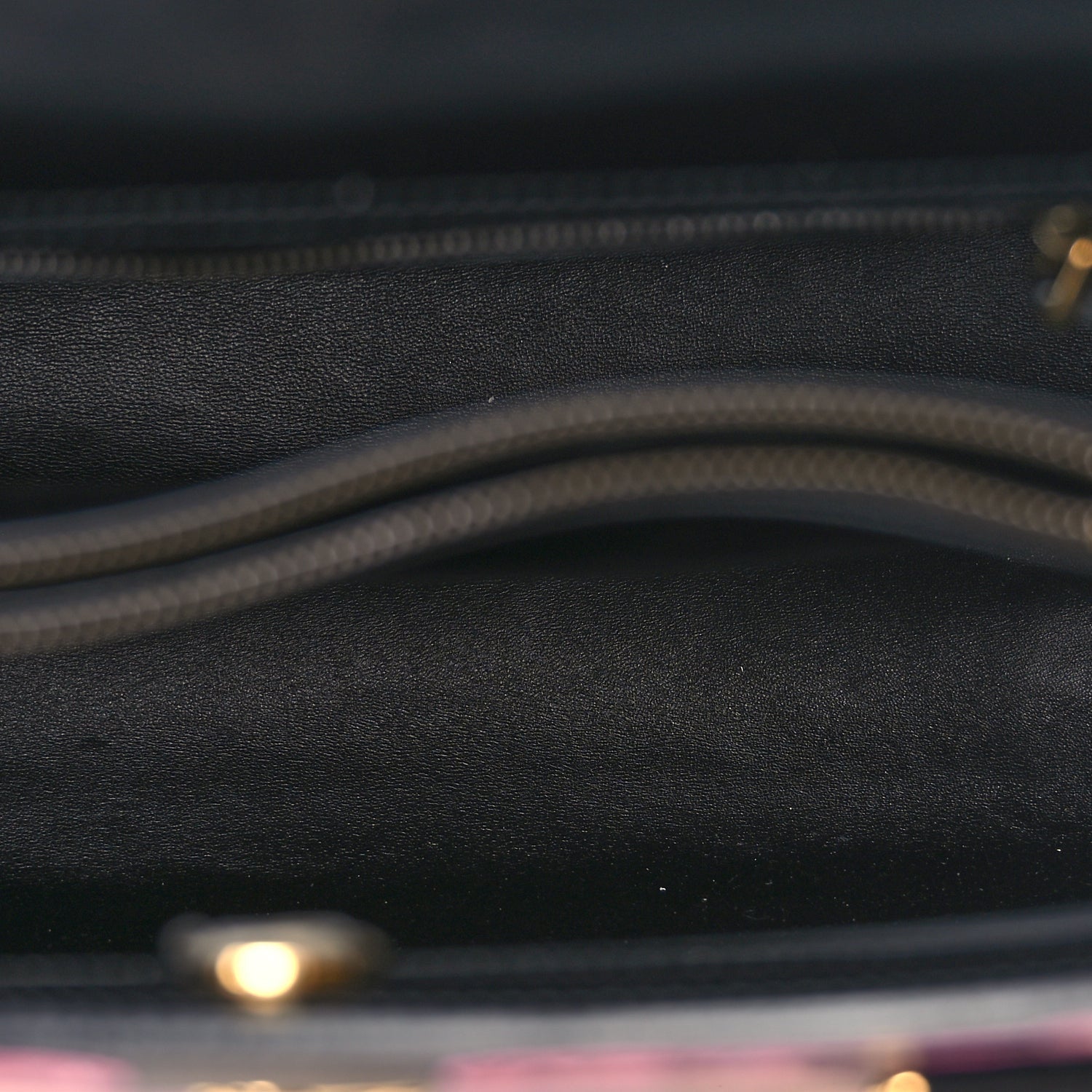 Gucci Calfskin Floral Embossed Diana Tote Bag Black Multicolor 4 of 9