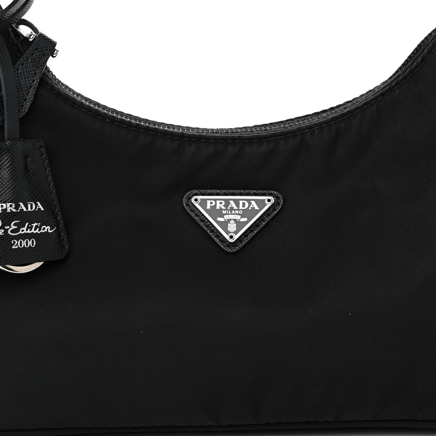 Prada Tessuto Nylon Mini Re-Edition 2000 Bag Black 7 of 9