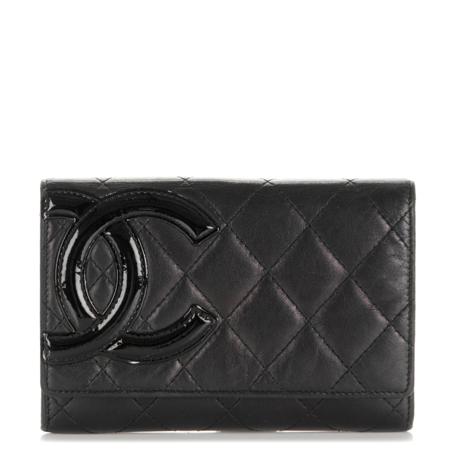 Chanel Calfskin Quilted Cambon Flap Wallet Black 1 of 7