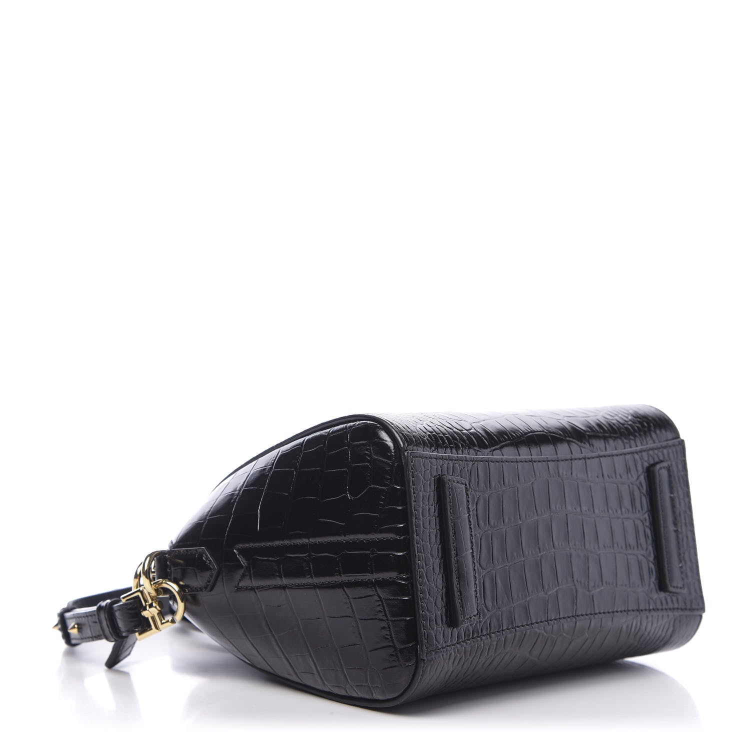 Givenchy Calfskin Crocodile Embossed Mini Antigona Black 4 of 11