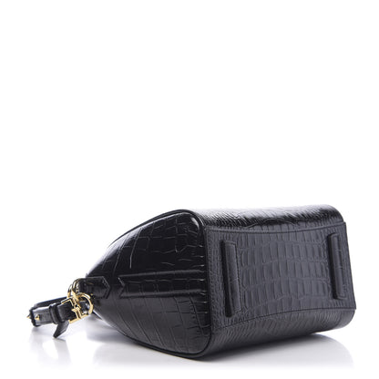 Givenchy Calfskin Crocodile Embossed Mini Antigona Black 4 of 11
