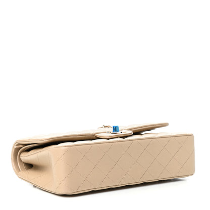 Chanel Iridescent Caviar Quilted Medium Double Flap Dark Beige 4 of 12