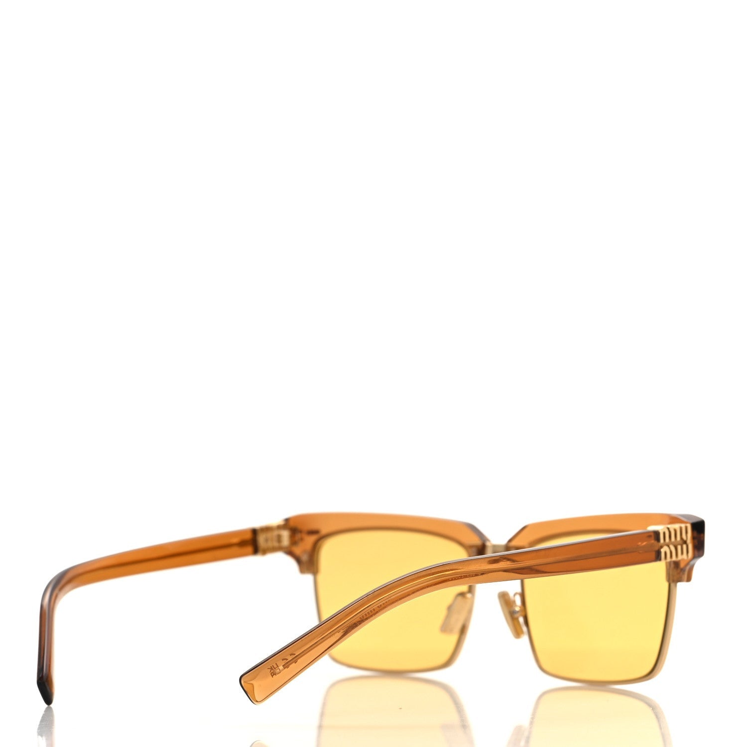 Miu Miu Acetate Square SMU10Z Sunglasses Transparent Caramel 4 of 7