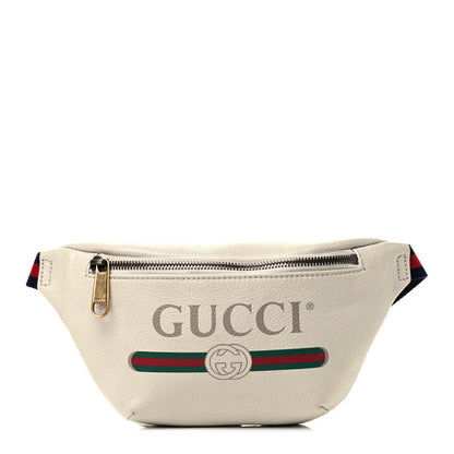 Gucci Grained Calfskin Small Logo Belt Bag White 1 of 4