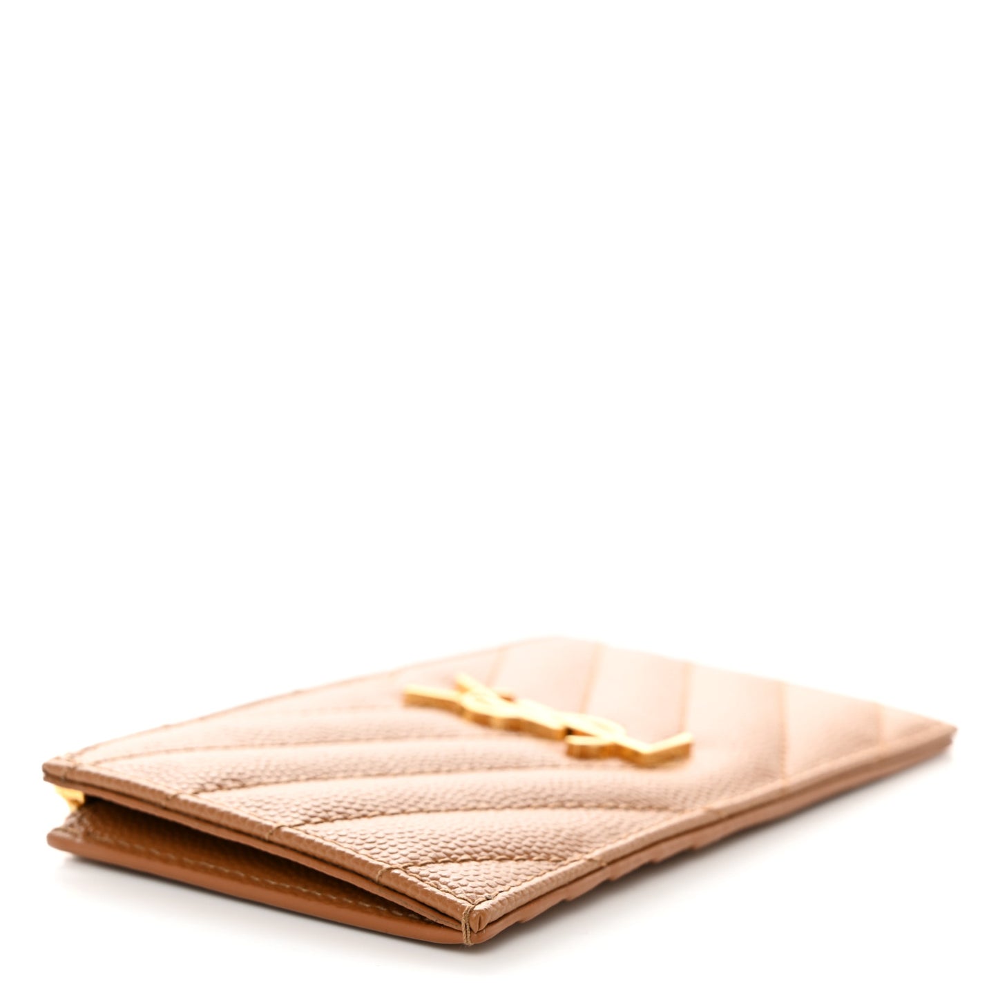 Grain De Poudre Matelasse Chevron Monogram Fragments Zippered Card Case