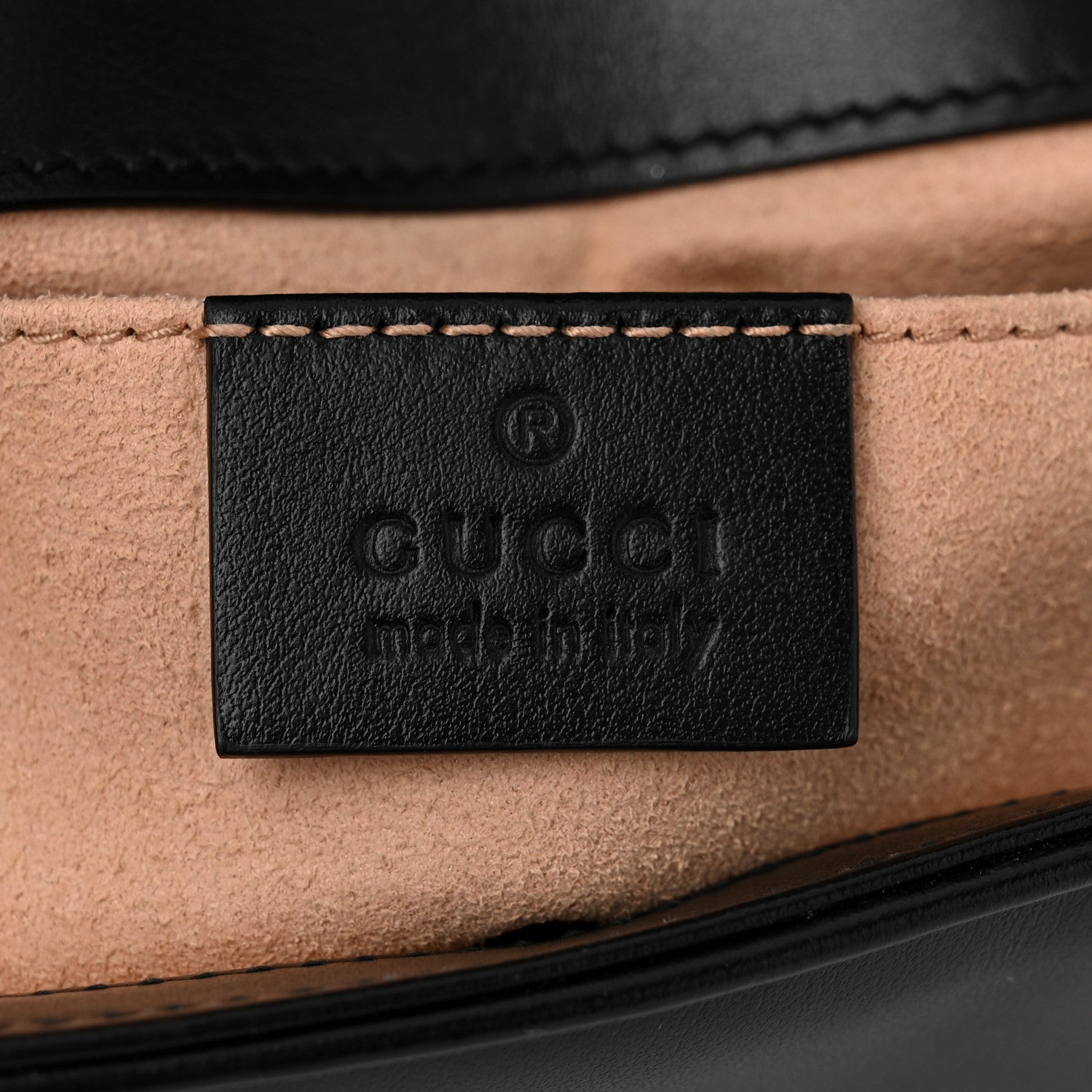 Gucci Calfskin Matelasse Mini GG Marmont Shoulder Bag Black 6 of 10