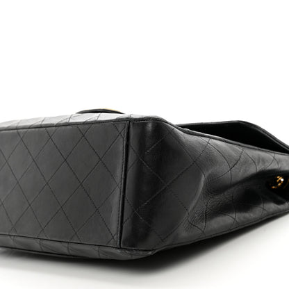 Chanel Lambskin Quilted XL Jumbo Single Flap Black 11 of 15