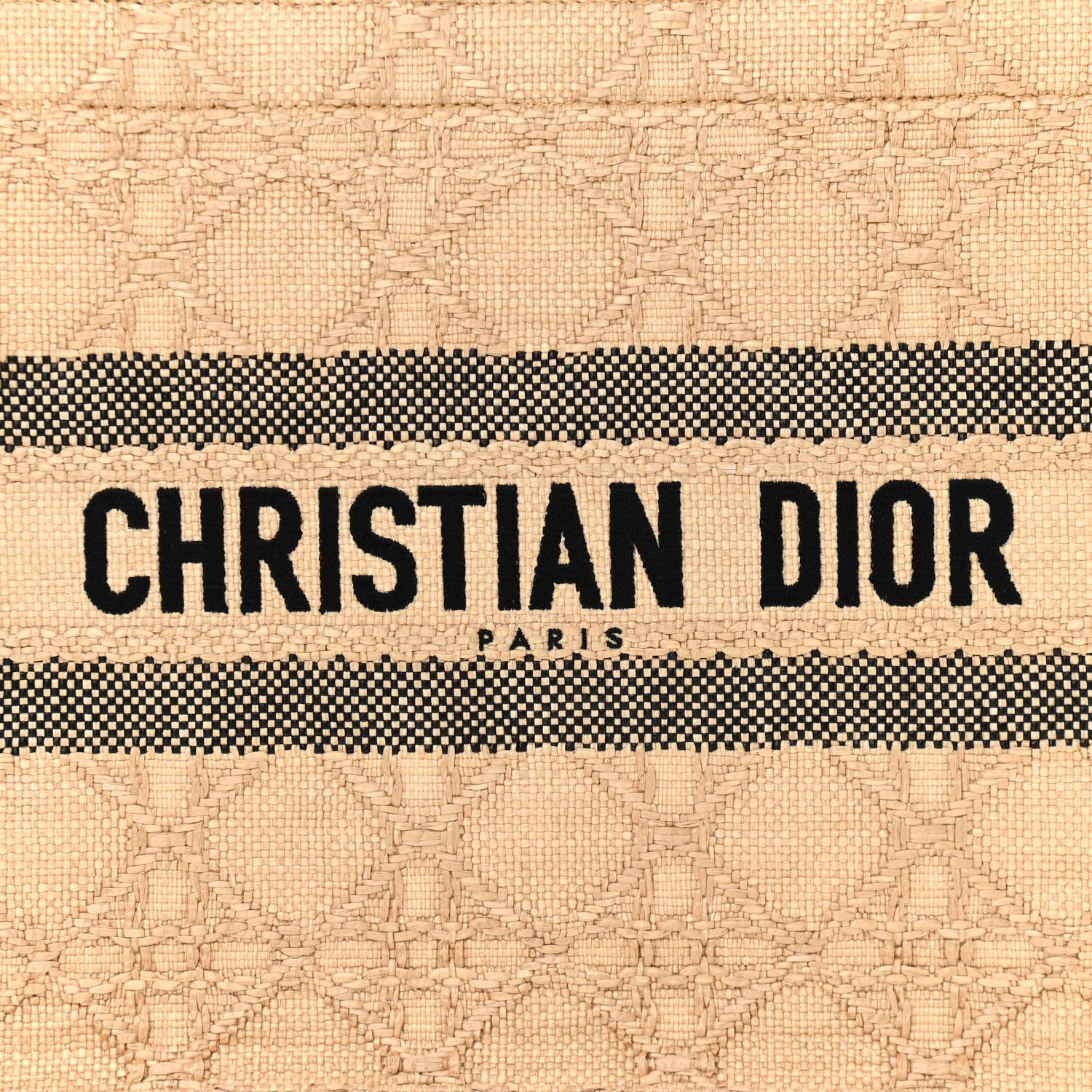 Christian Dior Raffia Cannage Medium Book Tote Natural 8 of 10