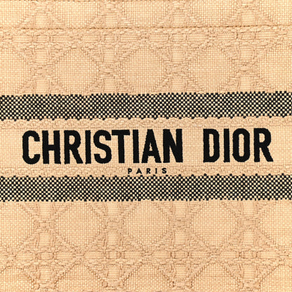 Christian Dior Raffia Cannage Medium Book Tote Natural 8 of 10