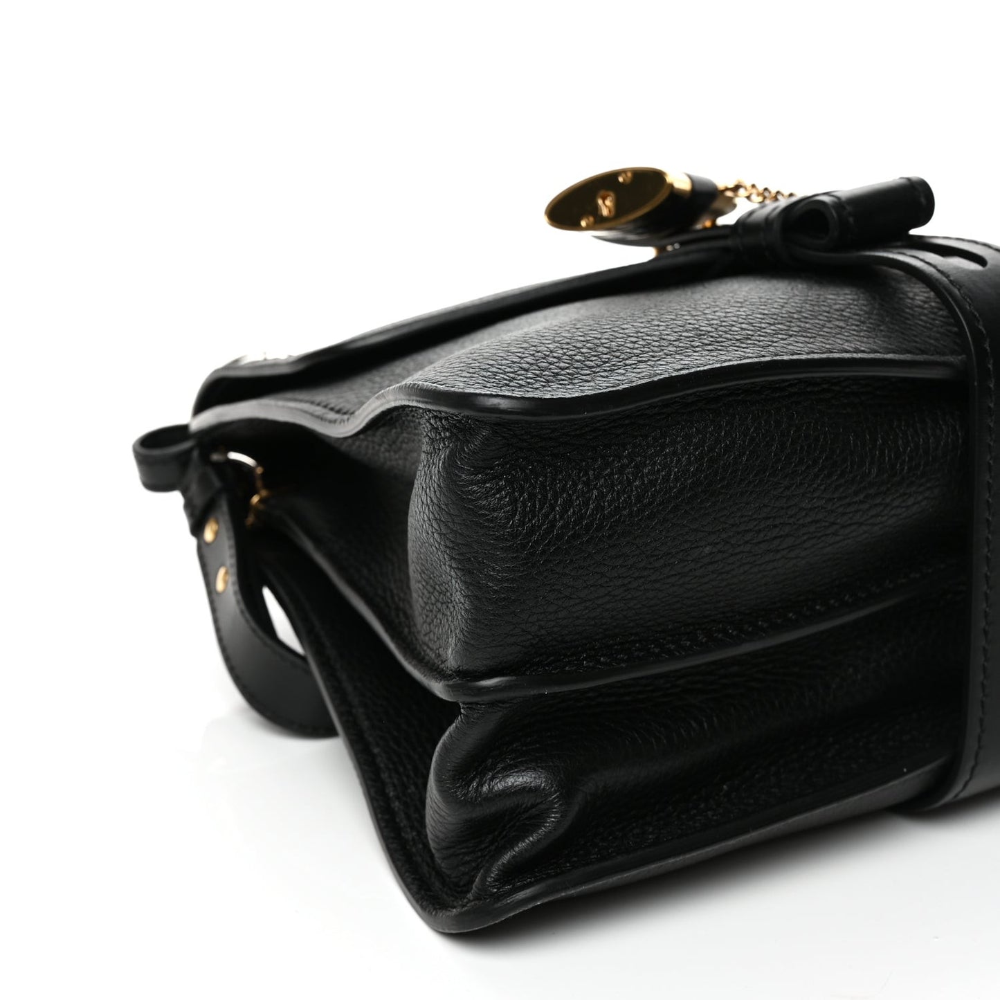 Grained Calfskin Small Aby Day Shoulder Bag Black