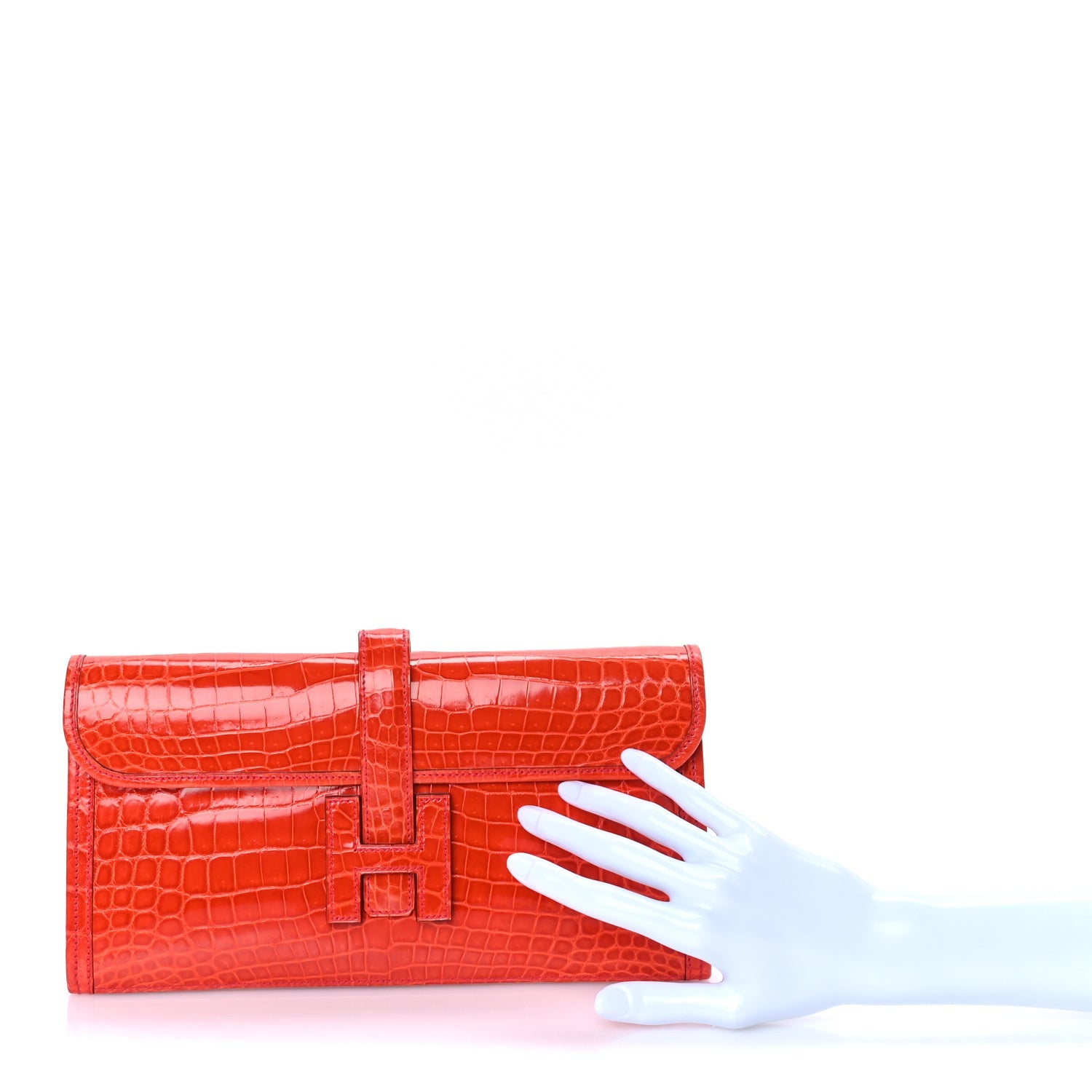 Hermes Shiny Niloticus Crocodile Jige Elan 29 Bougainvillea 2 of 7