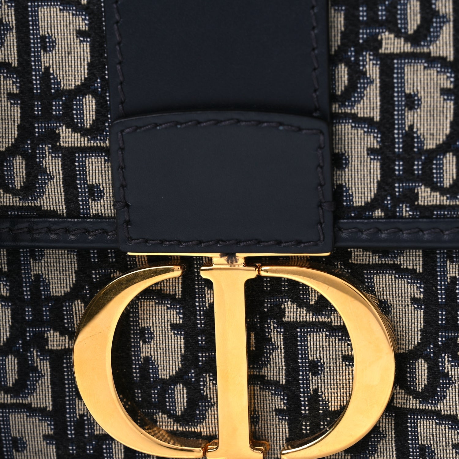 Christian Dior Oblique 30 Montaigne Flap Bag Blue 6 of 9