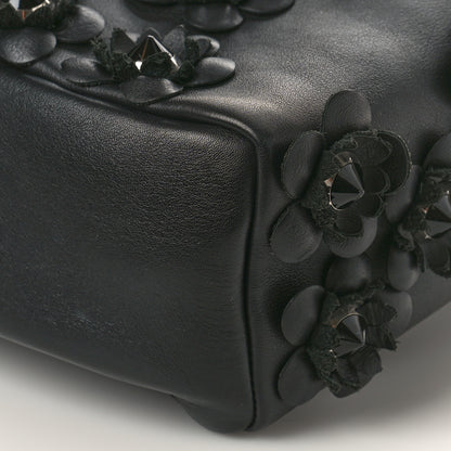 Fendi Vitello Dolce All Over Flowerland Large Backpack Black 8 of 10