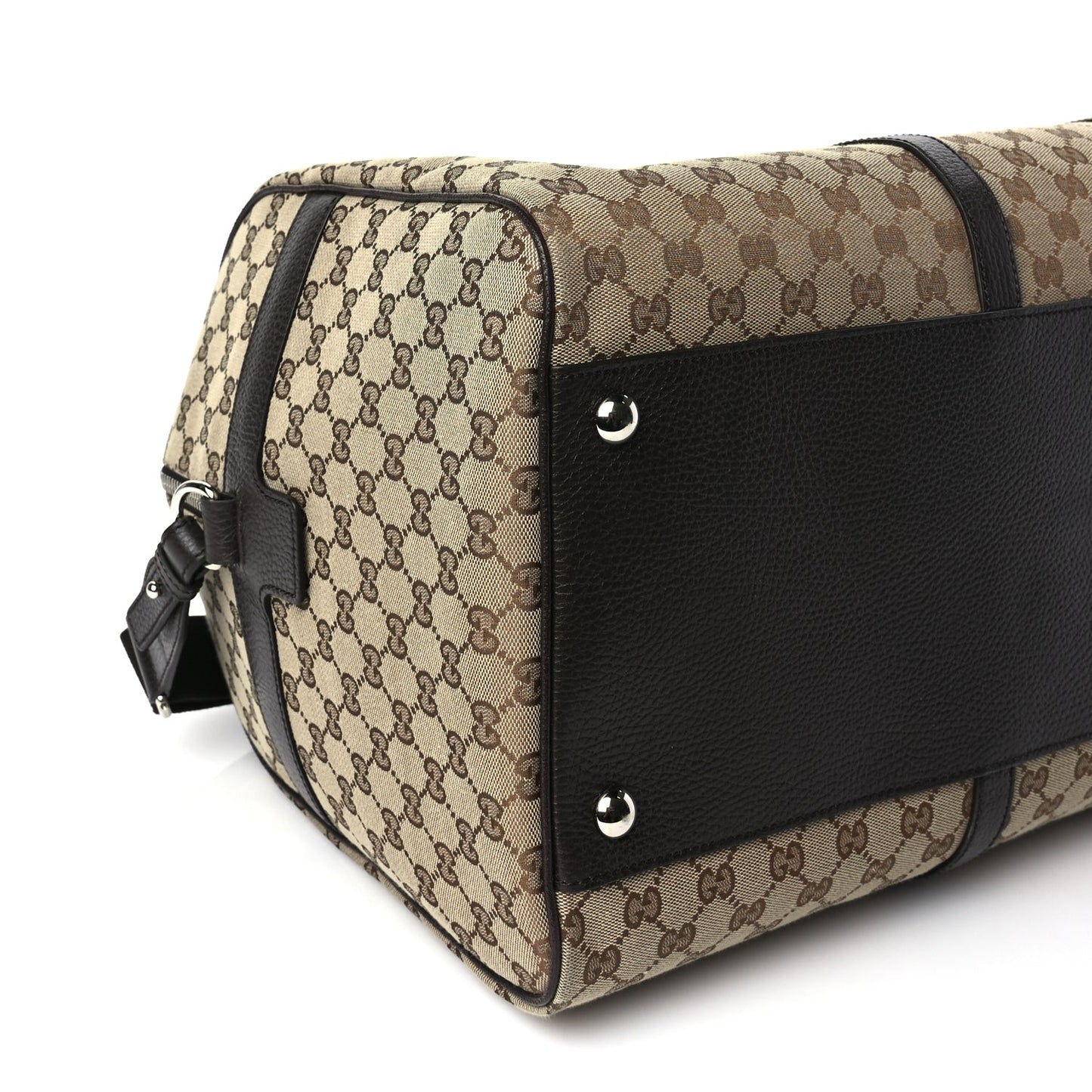 Monogram Dollar Calfskin Large Boston Duffle Bag Beige Ebony Testa di Moro Marrone Scuro