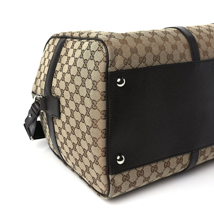 Gucci Monogram Dollar Calfskin Large Boston Duffle Bag Beige Ebony Testa di Moro Marrone Scuro 8 of 9