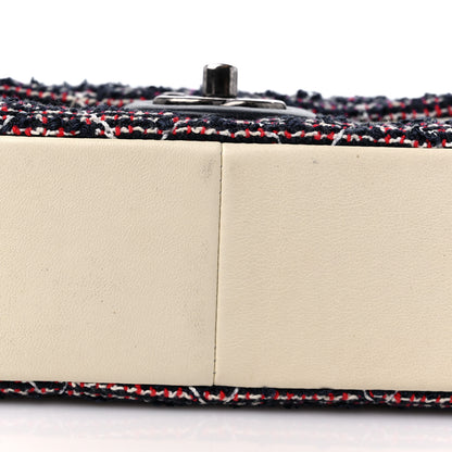 Chanel Tweed Quilted Medium Single Flap Blue Multicolor 11 of 12