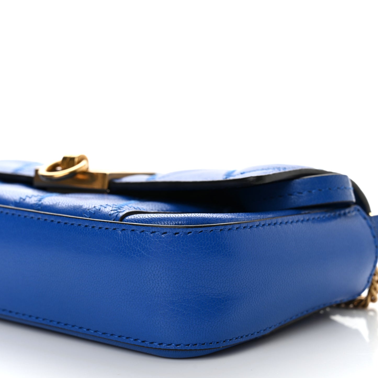 Goatskin Quilted GV3 Mini Pocket Convertible Bag Blue