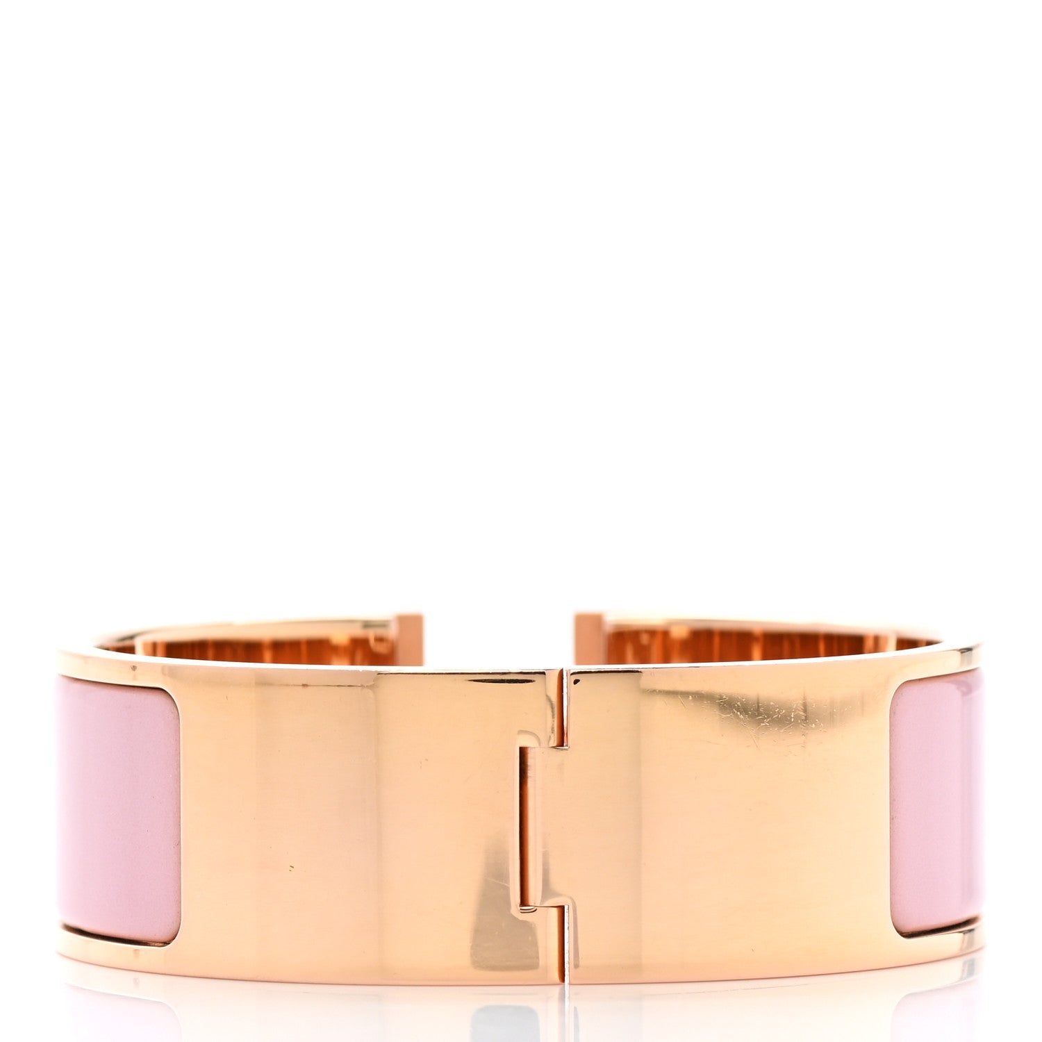 Hermes Enamel Wide Clic Clac H Bracelet PM Rose Dragee 3 of 6
