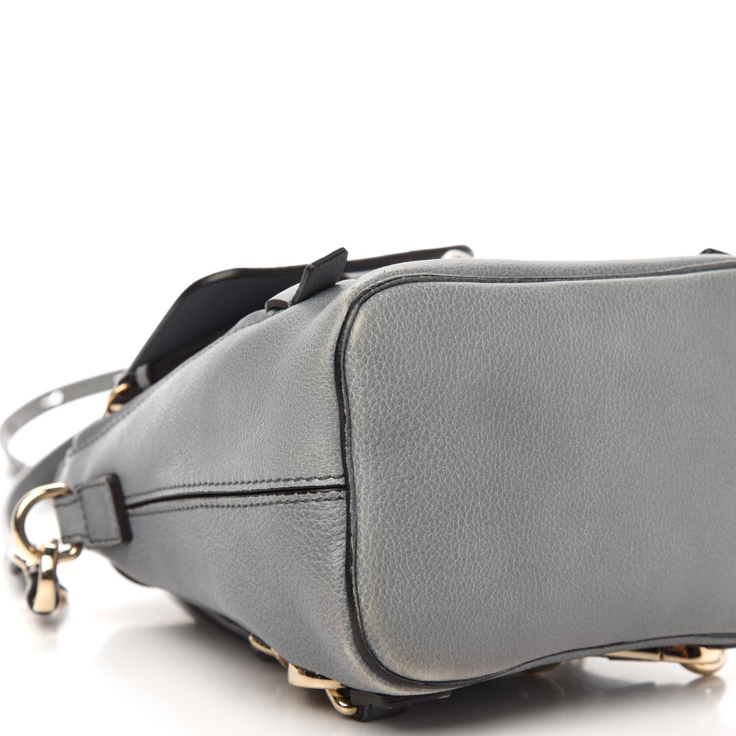 Suede Calfskin Mini Faye Backpack Cloudy Blue