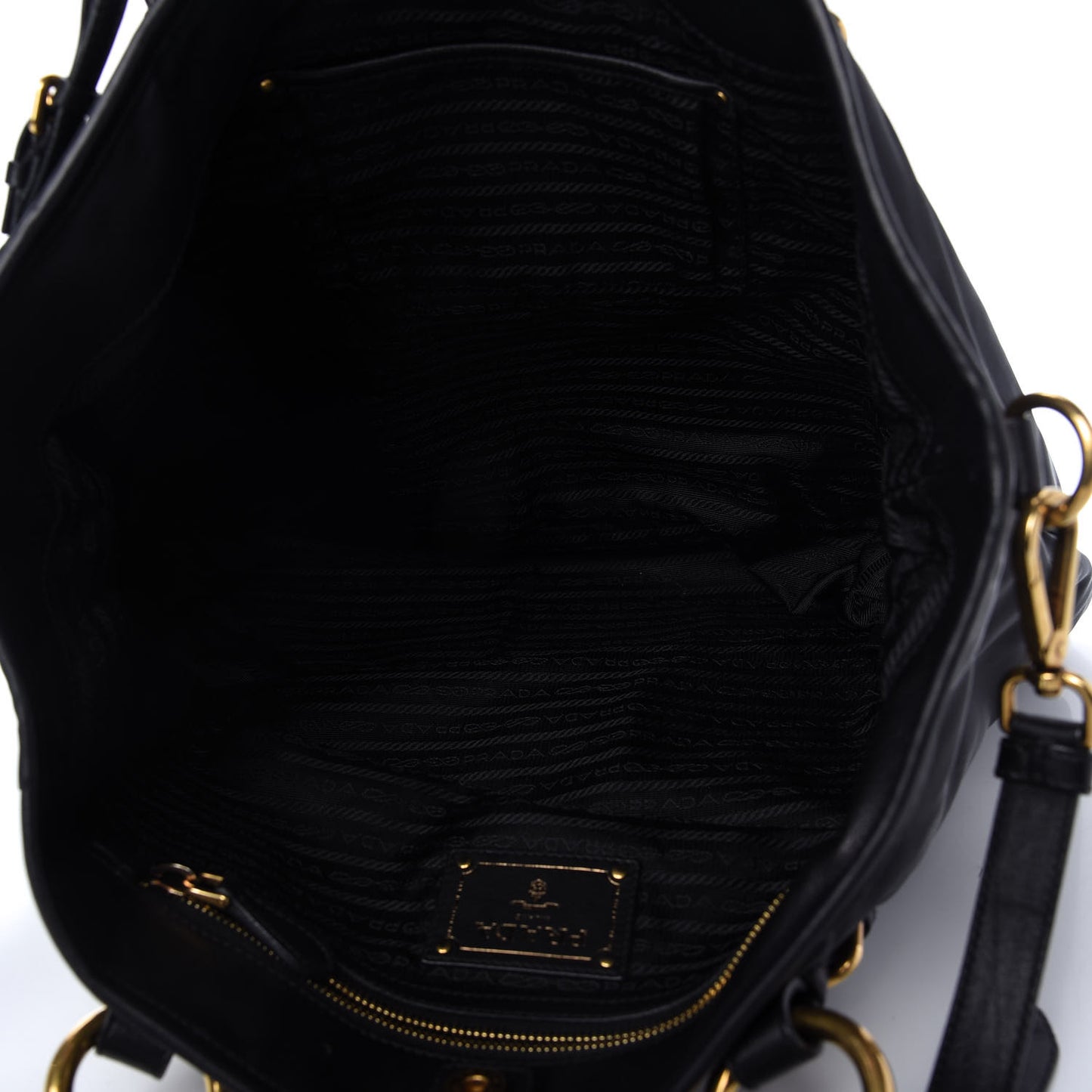 Tessuto Nylon Soft Calf Tote Black