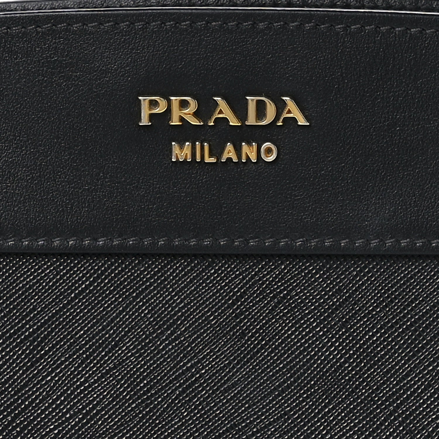 Prada Saffiano City Calfskin Esplanade Crossbody Bag Black 8 of 11