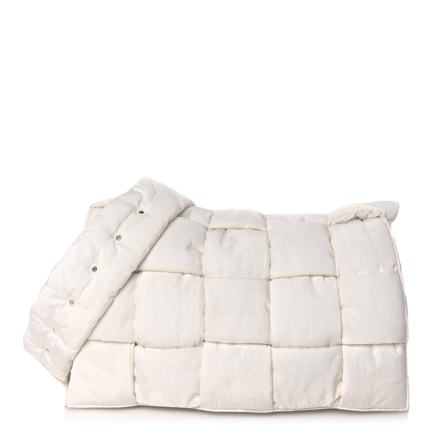 Bottega Veneta Nylon Intrecciato Padded Tech Maxi Cassette Bag White 1 of 8